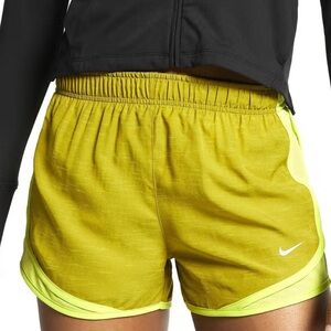 Nike Yellow Dri-Fit Tempo Athletic Running Shorts